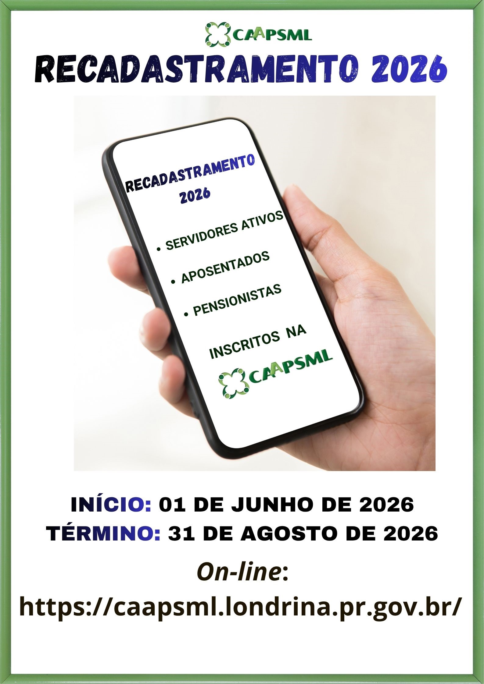 Foto Recadastramento 2026